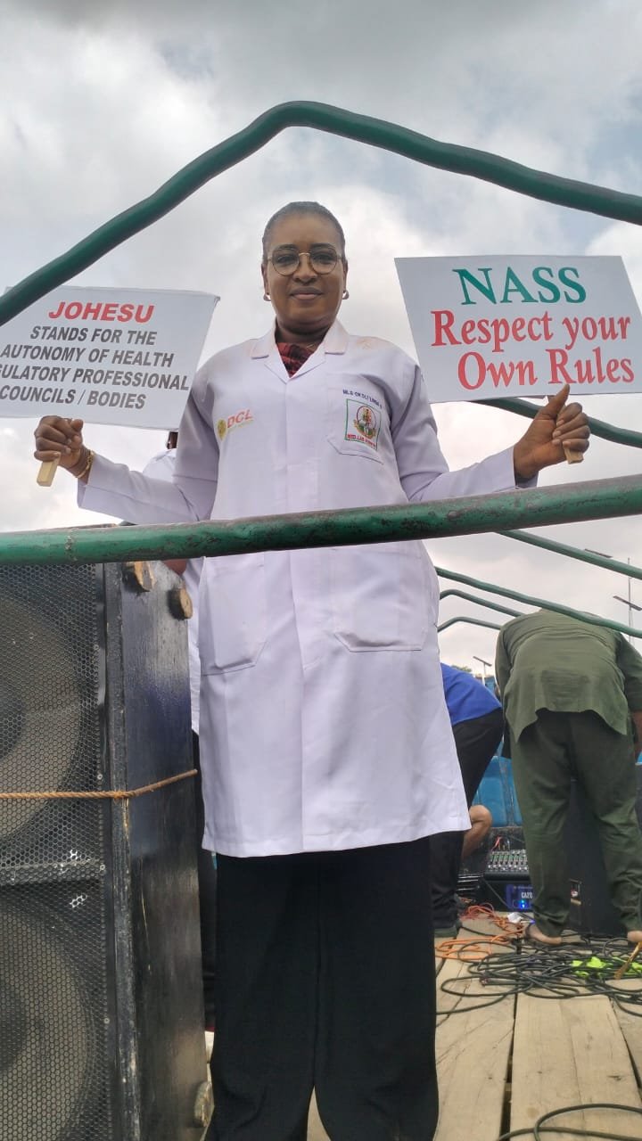 JOHESU Peaceful Protest at the Abuja Unity Fountain